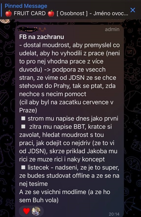 Zdroj: Zdroj: se svolením bývalého člena sekty, který si přeje zůstat v utajení obr 2 1