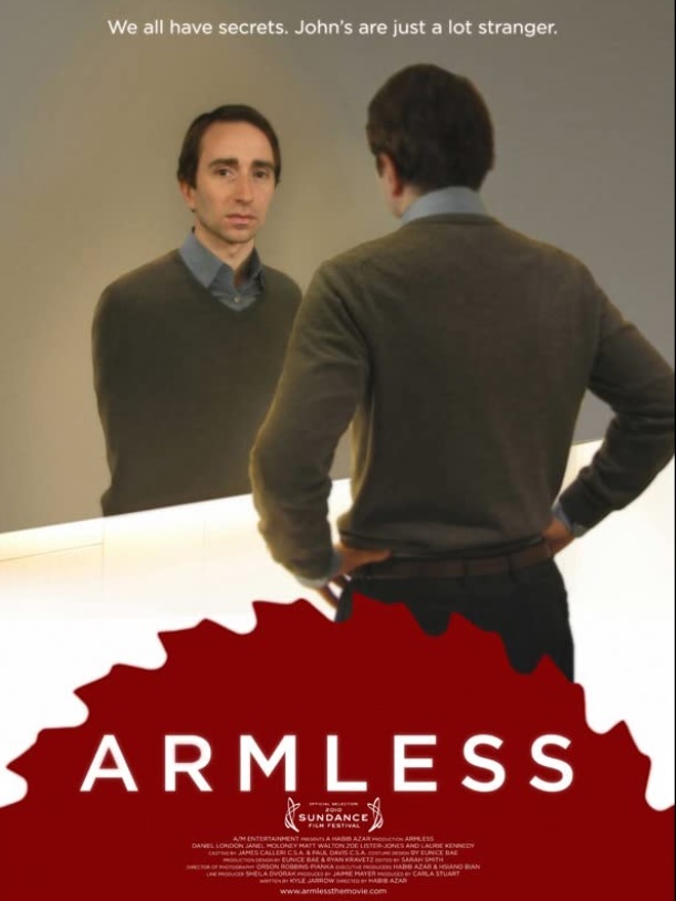V britské komedii Armless hraje Daniel London muže, který si chce nechat uříznou obě horní končetiny. (zdroj: IMDb) armless