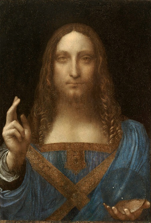 Leonardo da Vinci: Salvator Mundi. (zdroj: Wikimedia Commons) m mundi