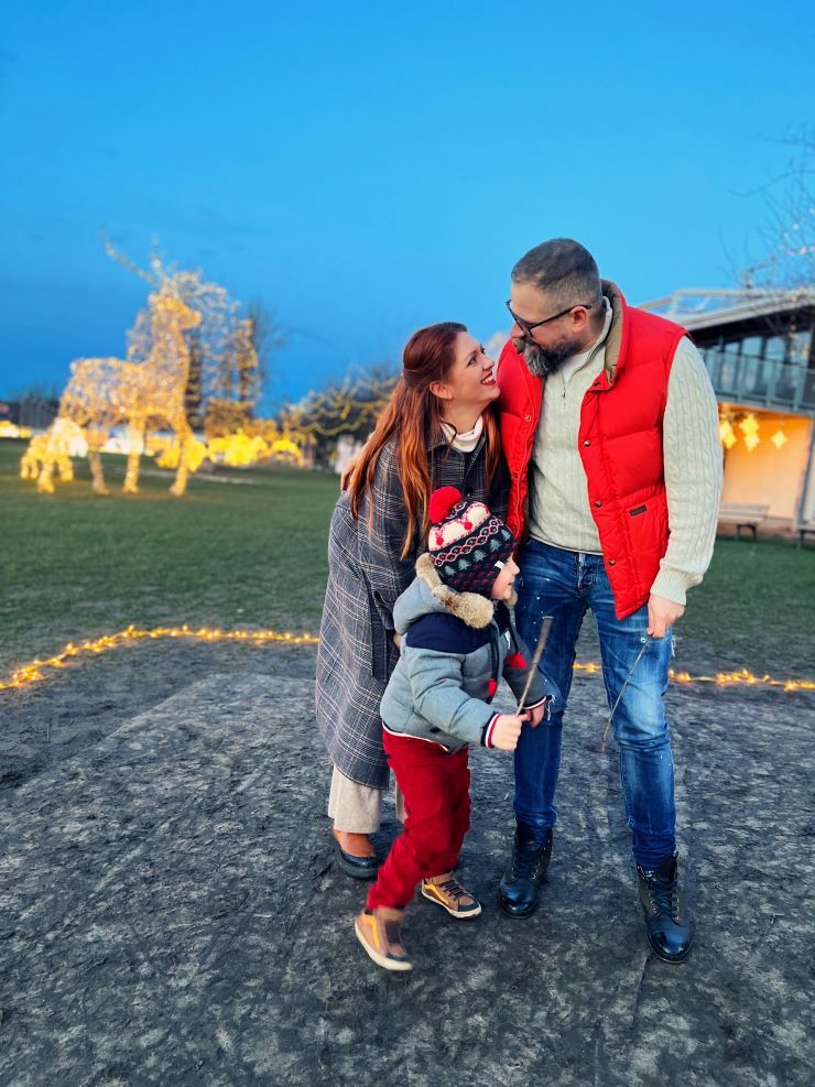 Kateřina Bohatová s rodinou. s rodinou