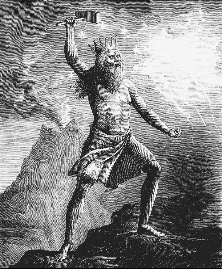 Vyobrazení boha Thora s Mjölnirem v ruce z 19. století není pro Chrise Hemsworthe velkou konkurencí, že? thor1