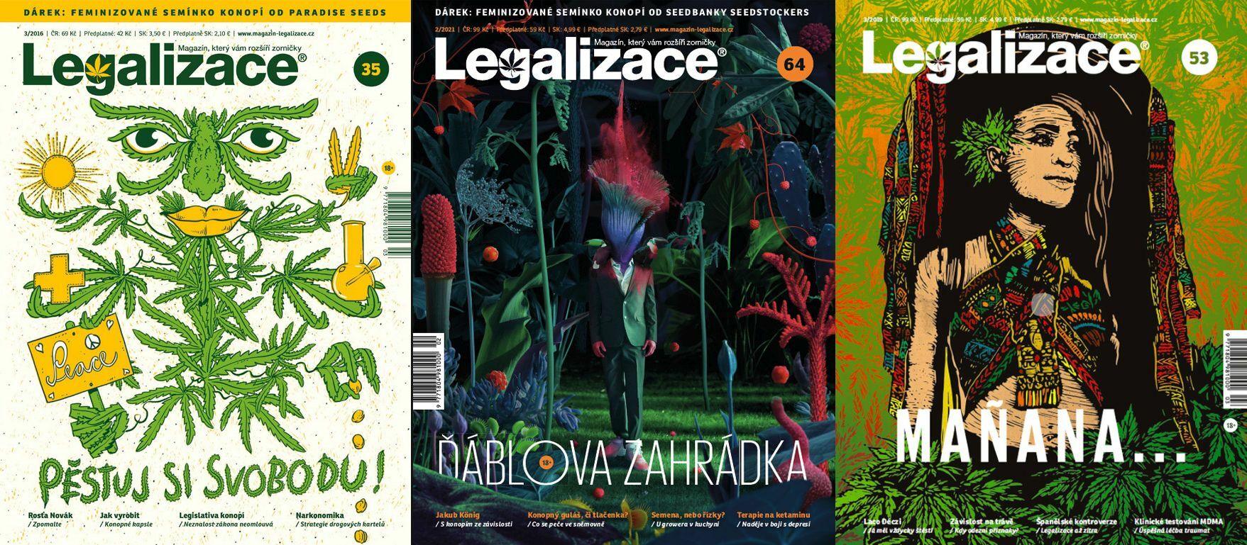 Obálky časopisu Legalizace (zdroj: Magazín Legalizace) legalizace obalky