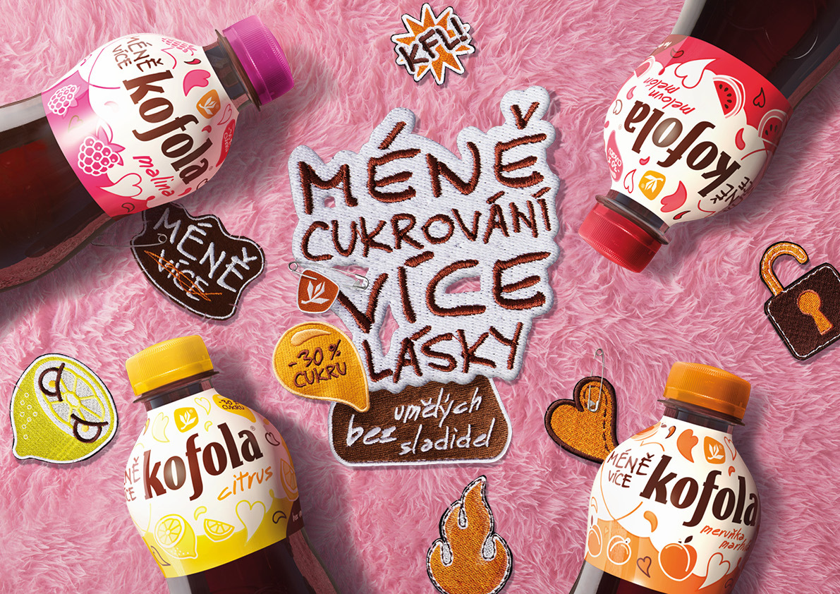 Produktová řada Kofola MéněVíce (zdroj: Kofola) cz produkty mene cukrovani vice lasky