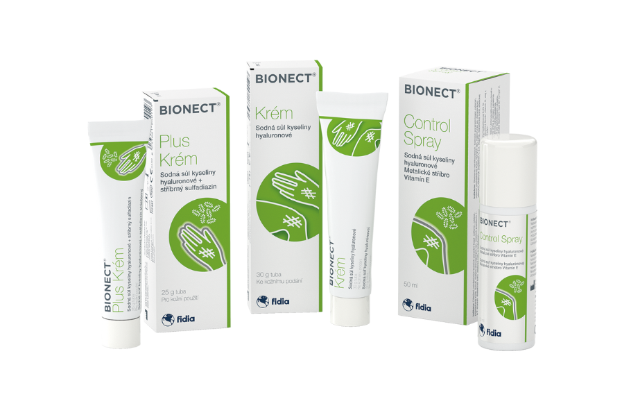 Nabídka krémů Bionect. (zdroj: Fidia Pharma) flowee fotka do clanku 897x575