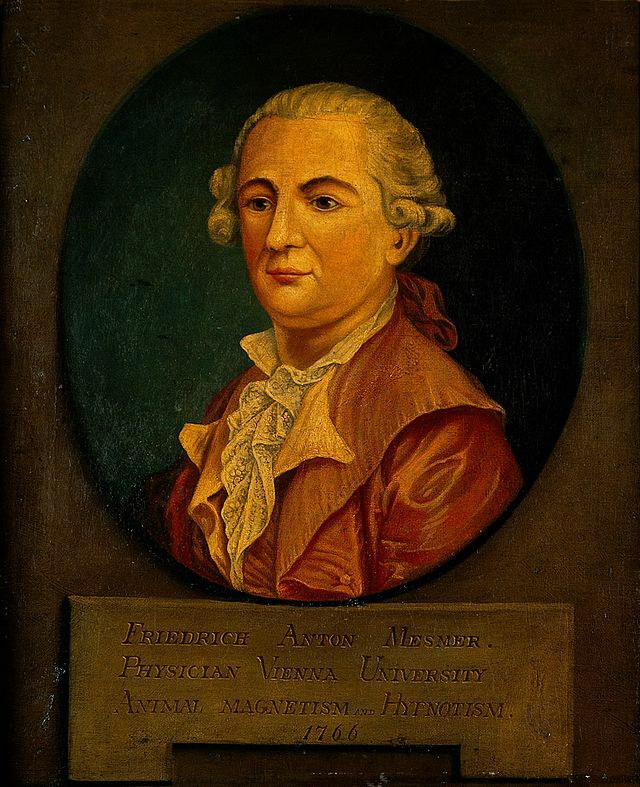 Friedrich Anton Mesmer (zdroj: Wikimedia Commons) franz anton mesmer. oil painting. wellcome v0017975