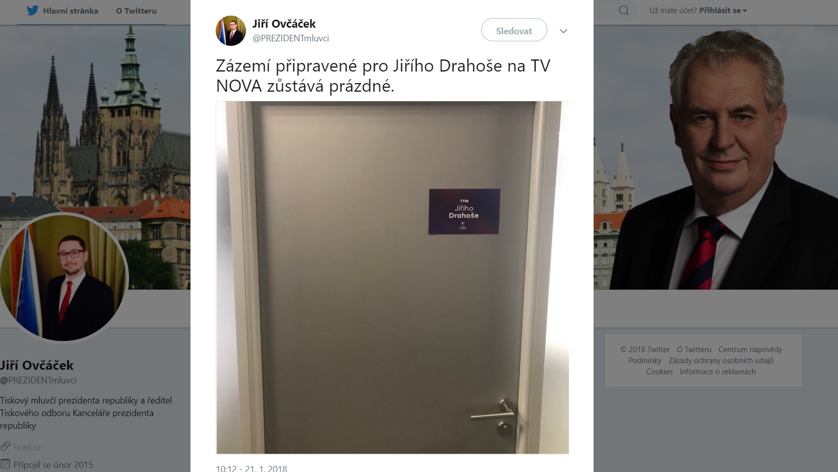 Twitter některým lidem dokáže potvrzovat pocit vlivu. tweet jo