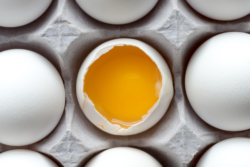 Vajíčka jsou velmi bohatá na vitamin D. I díky tomu může jejich konzumace zabránit vzniku osteoporózy, kterou u nás trpí 40 % lidí nad 50 let. vejce shutterstock 561173110