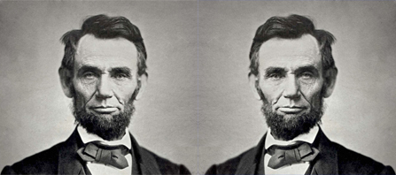 Jaký Lincoln je vám sympatičtější? Ten s pěšinkou vlevo, nebo vpravo? lincoln