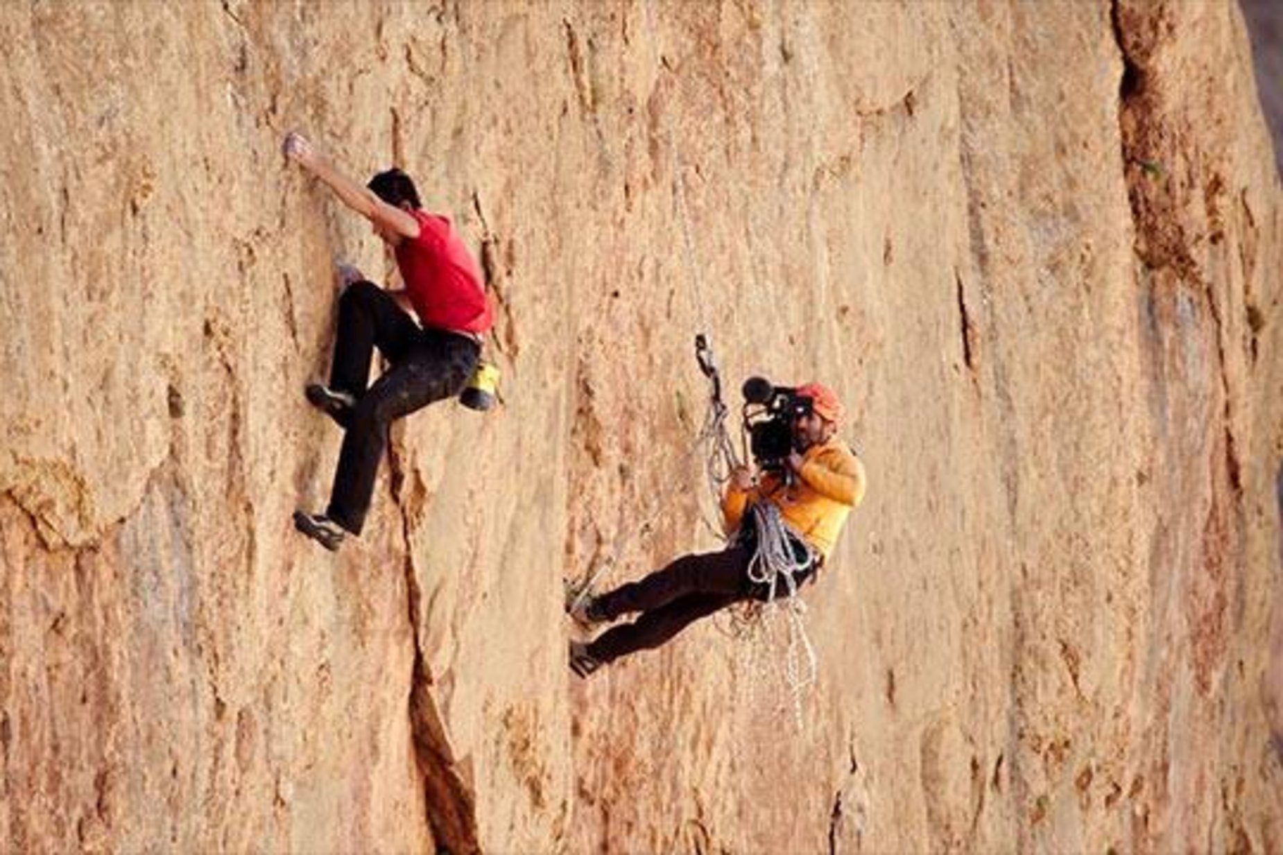 Takhle se natáčel dokument Free Solo. Být jeho kameramanem taky nic moc... free alex honnold camera