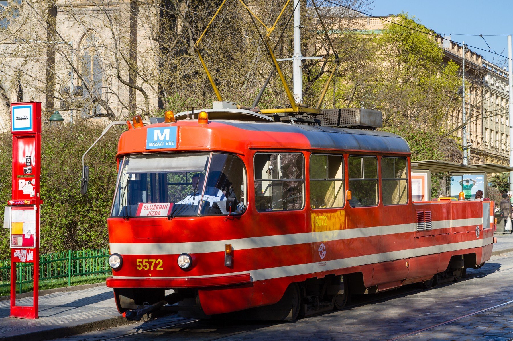 Průjezd mazacího vozu Prahou už viděly dva miliony diváků mazaci tramvaj 0259711452