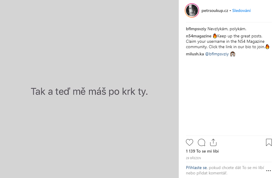 Rád škádlí a provokuje. Hřeší a aktuální společenská témata naopak příliš neřeší. petrsoukup sprostarna