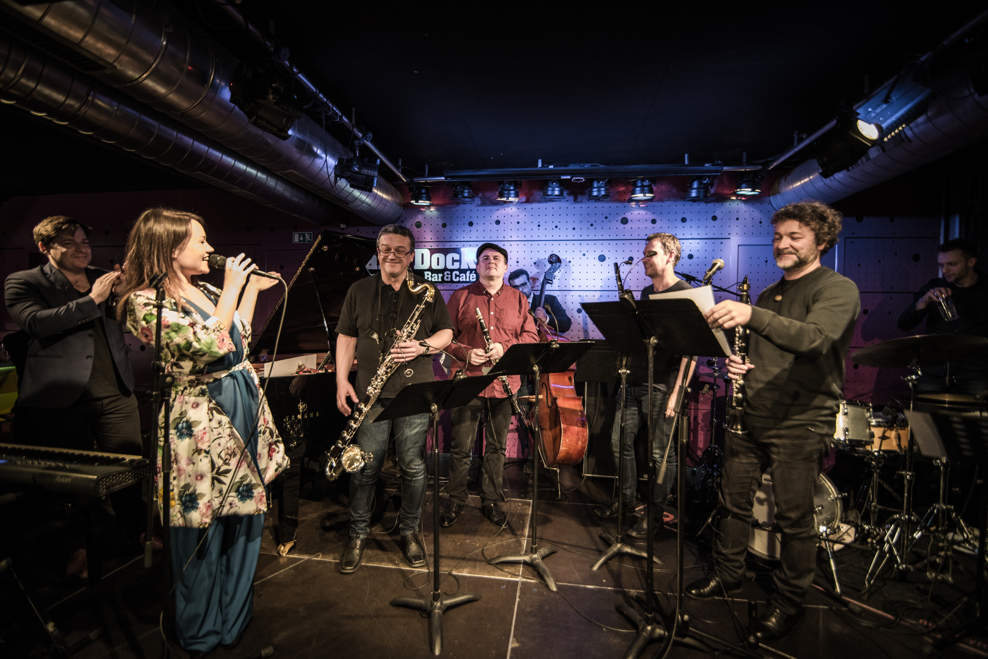 S Clarinet Factory a svojí jazzovou kapelou při křtu nového alba v Jazz Docku marta krest 17