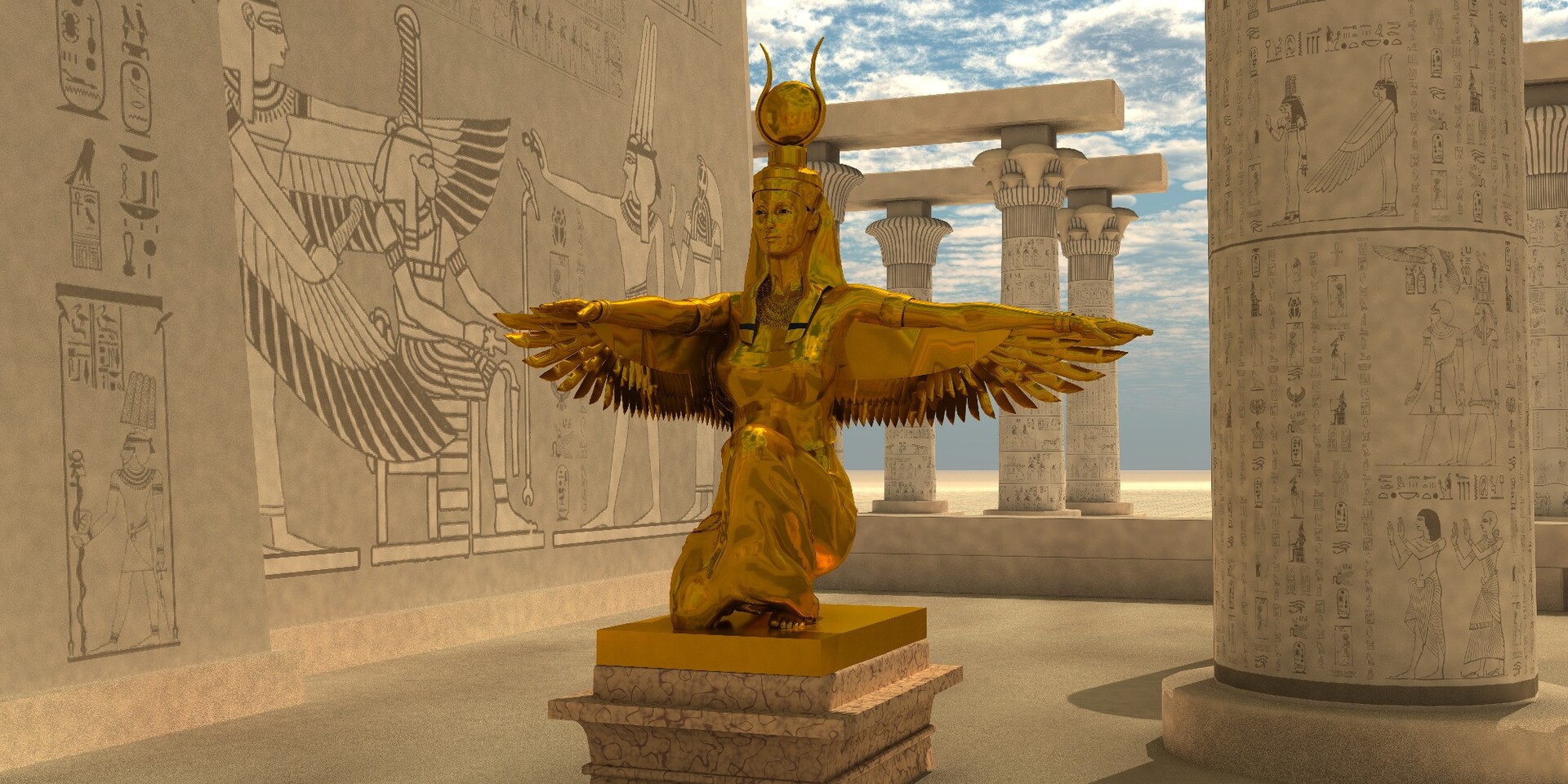 Staroegyptská bohyně Isis - zosobnění ženských ideálů. (zdroj: Shutterstock) m shutterstock 546998632