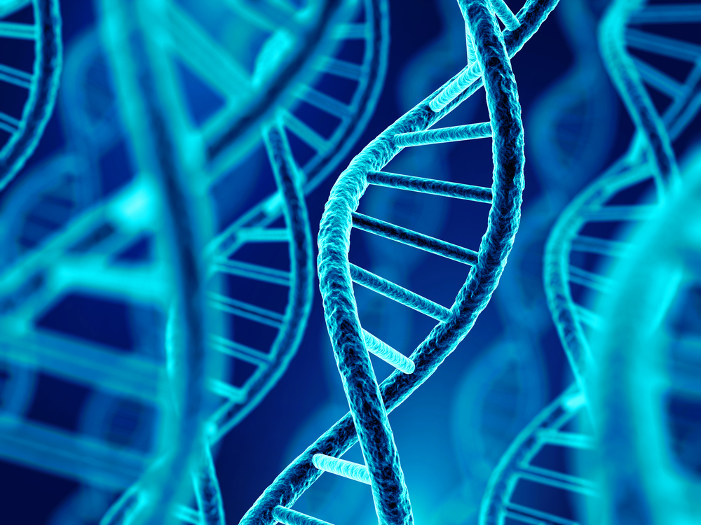 Guy German a jeho tým vzali kapalný roztok DNA, natřeli ho na kus skla, aby vytvořili tenký film, a poté na něj pouštěli UVA a UVB světlo. dna shutterstock 567712279